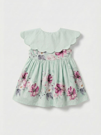 Angel & Rocket Green Sybil Scalloped Collar Dress image 5