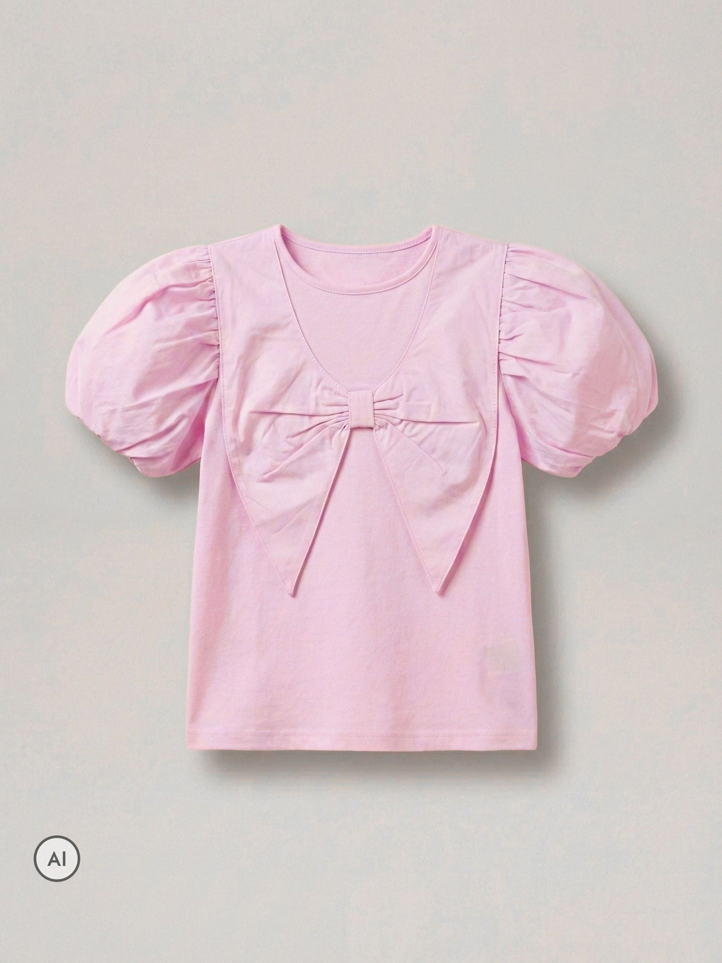 Dsiney Kidz - Angel & Rocket Pink Tilly Bow Collar Puff Sleeve T-Shirt image 3
