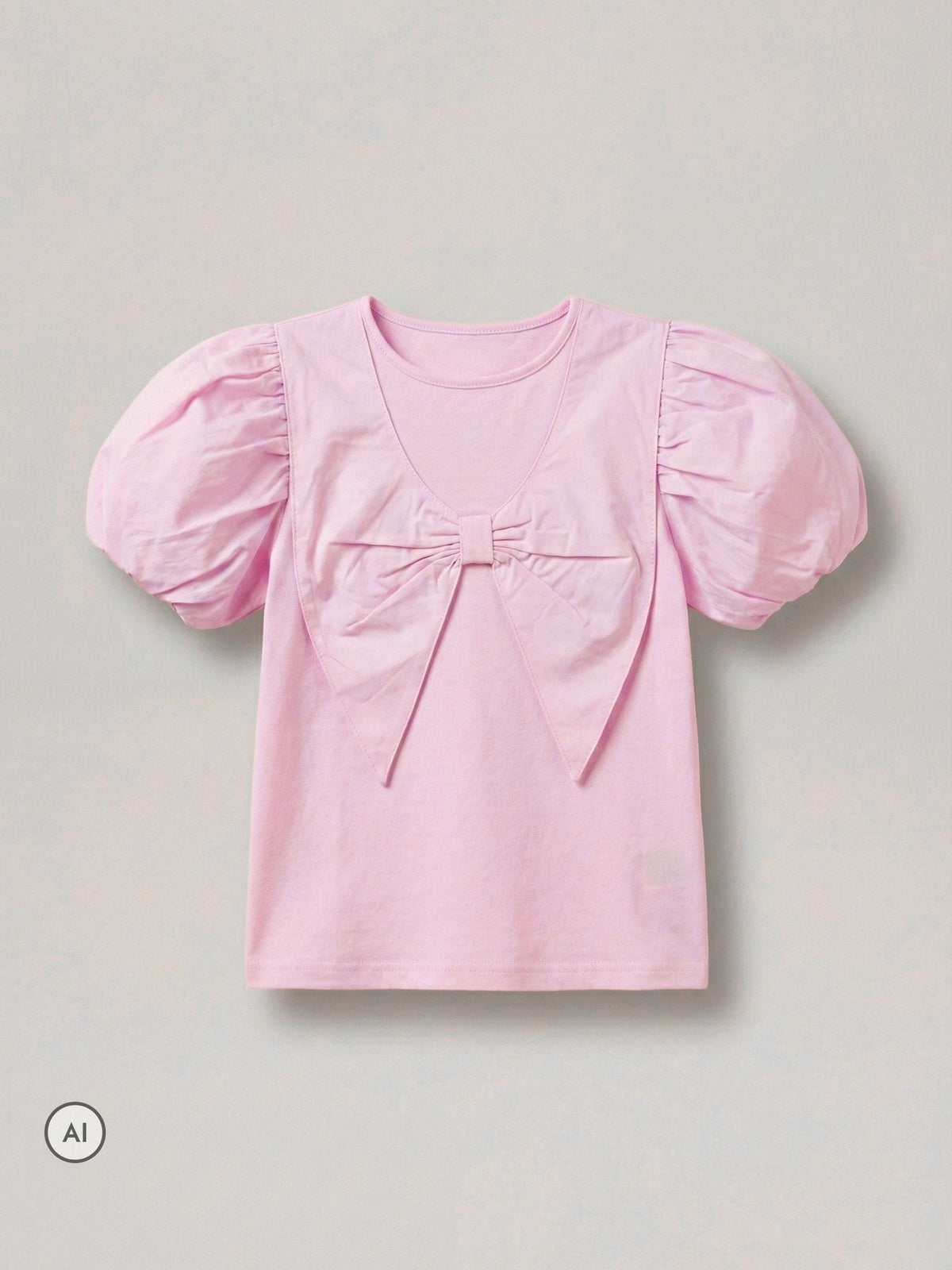 Dsiney Kidz - Angel & Rocket Pink Tilly Bow Collar Puff Sleeve T-Shirt image 3
