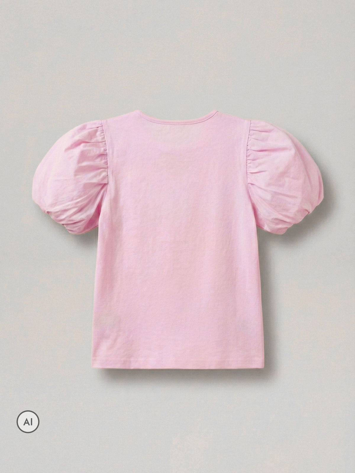 Dsiney Kidz - Angel & Rocket Pink Tilly Bow Collar Puff Sleeve T-Shirt image 4