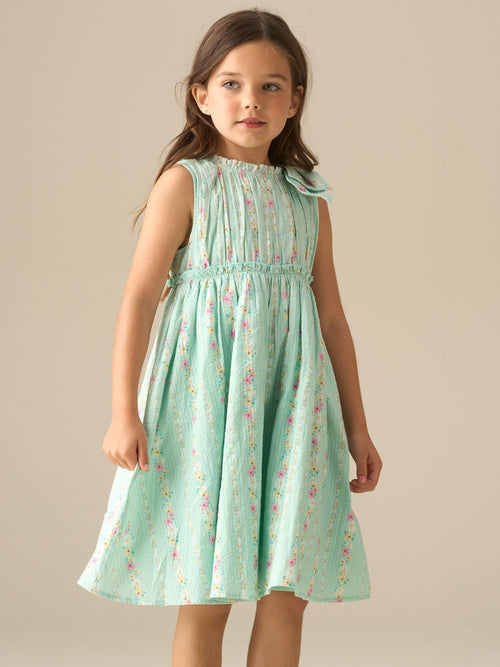 Dsiney Kidz - Angel & Rocket Green Gianna Floral Stripe Dress image 1