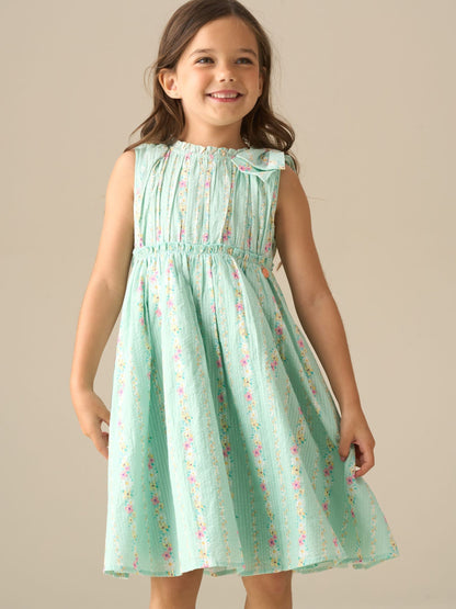 Angel & Rocket Green Gianna Floral Stripe Dress image 3