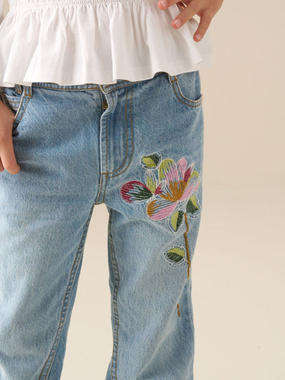 Dsiney Kidz - Angel & Rocket Blue Millie Embroidered Flared Denim Jeans image 2