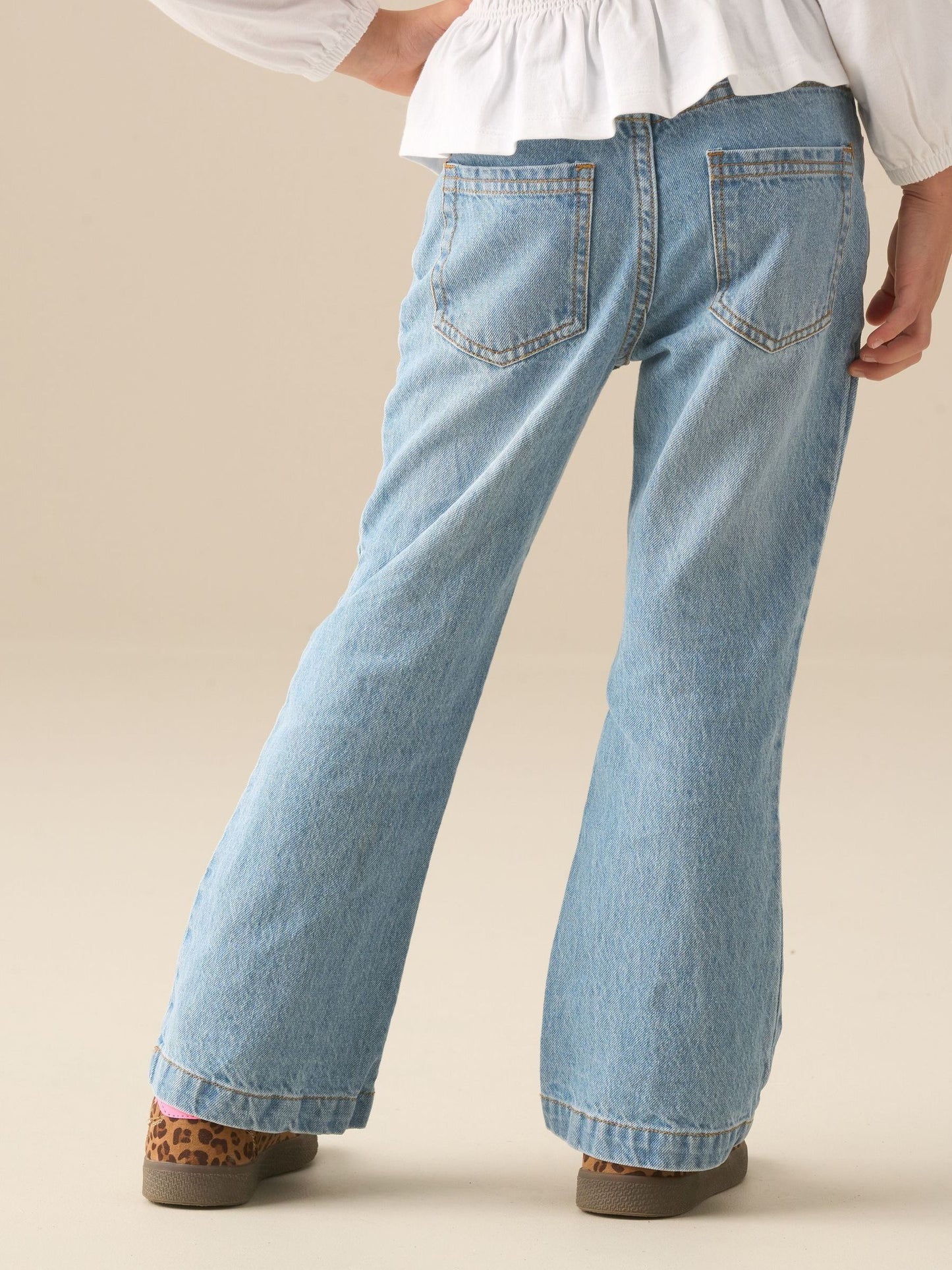 Dsiney Kidz - Angel & Rocket Blue Millie Embroidered Flared Denim Jeans image 4