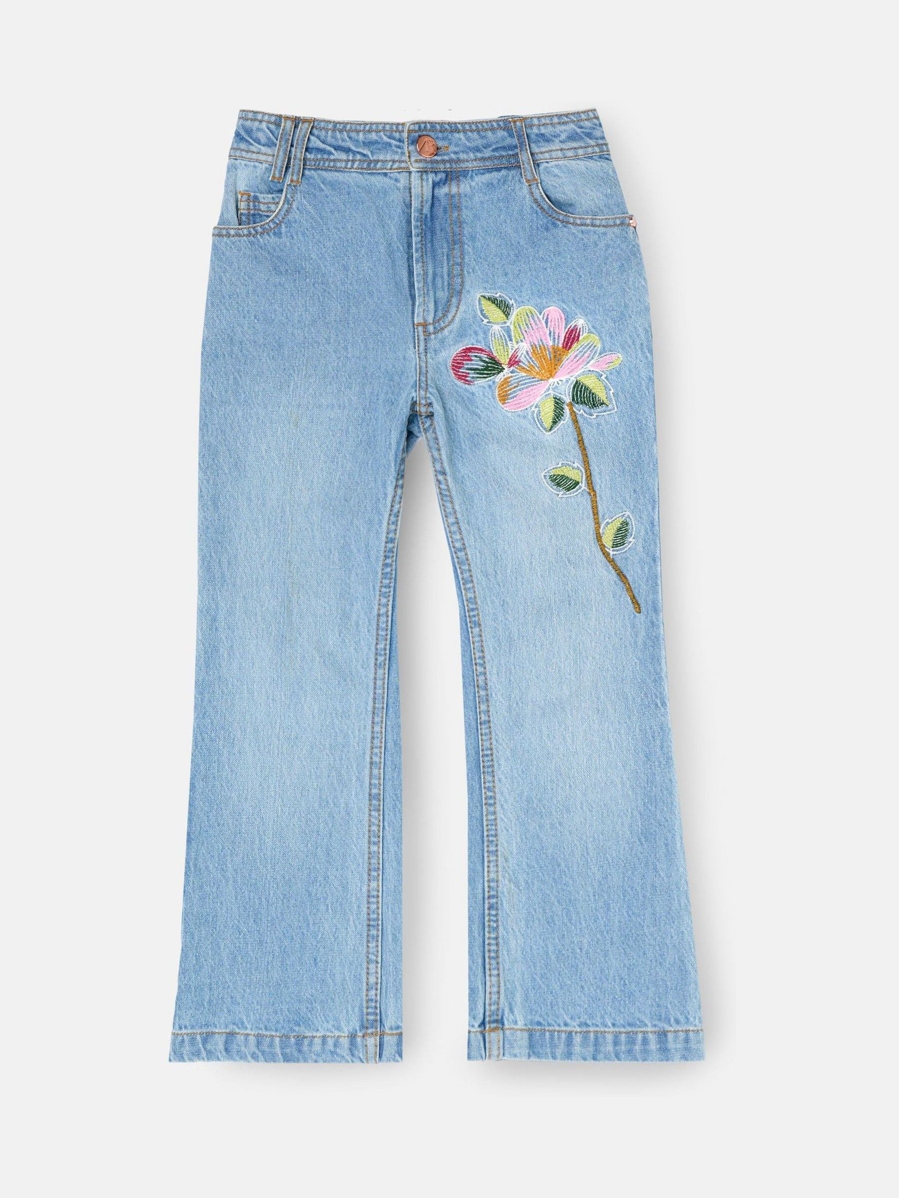 Dsiney Kidz - Angel & Rocket Blue Millie Embroidered Flared Denim Jeans image 5