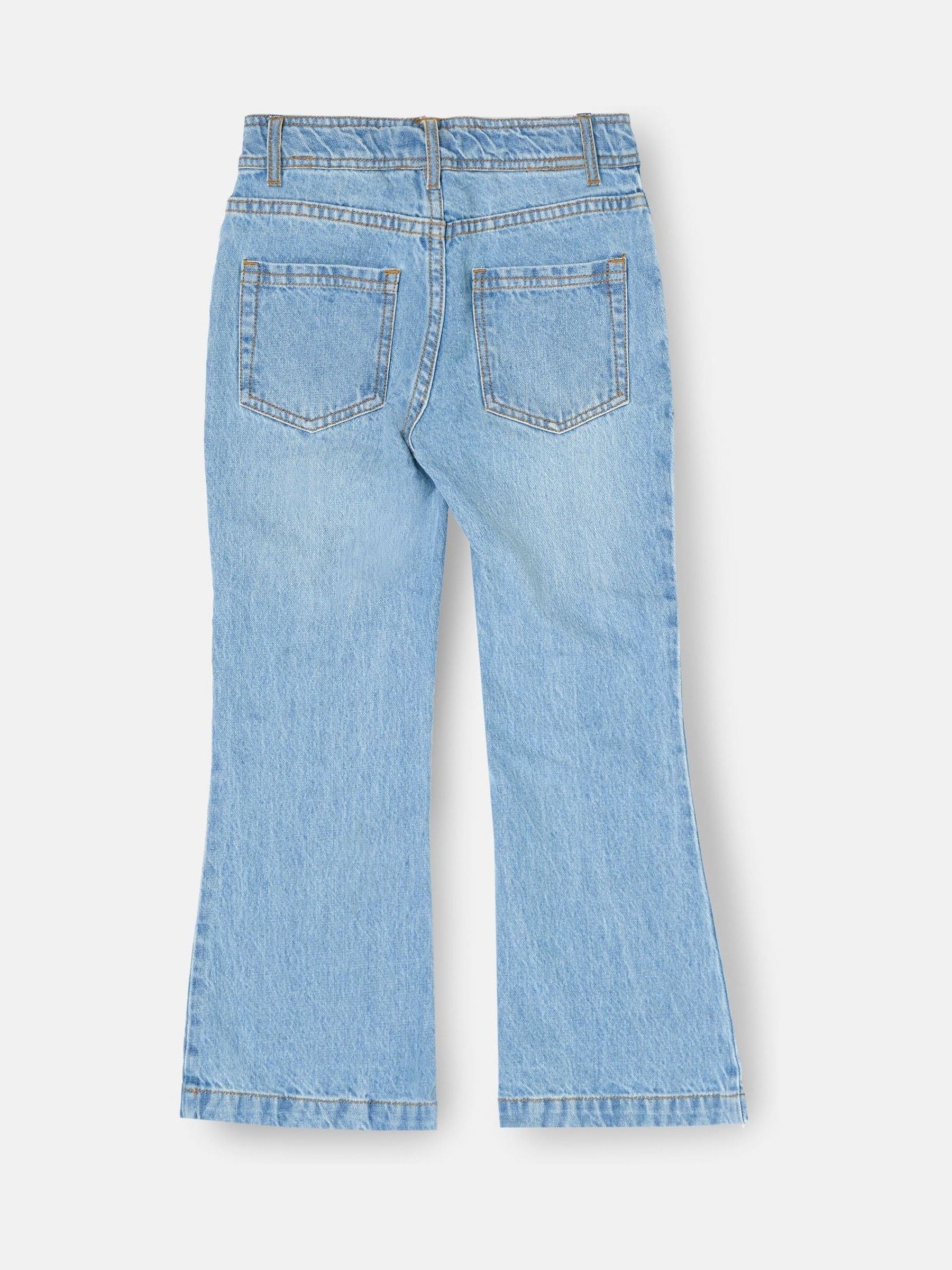 Dsiney Kidz - Angel & Rocket Blue Millie Embroidered Flared Denim Jeans image 6