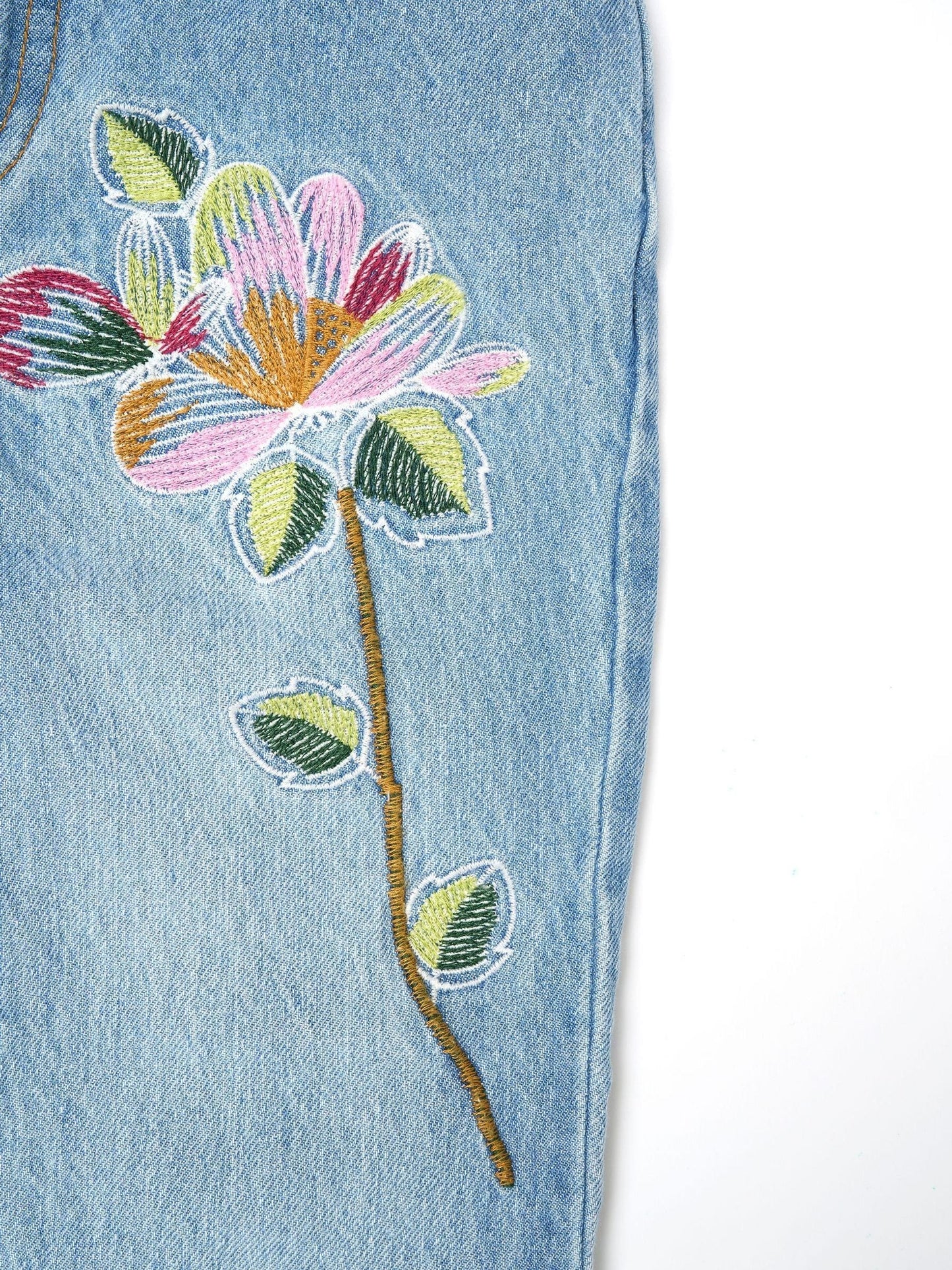 Dsiney Kidz - Angel & Rocket Blue Millie Embroidered Flared Denim Jeans image 7