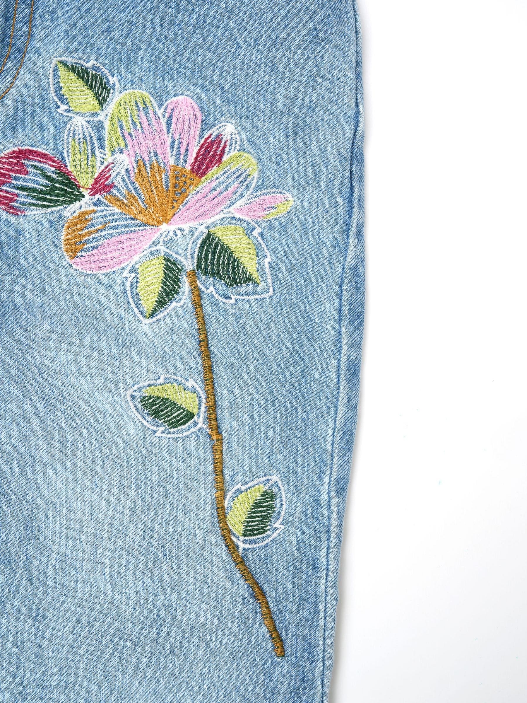 Dsiney Kidz - Angel & Rocket Blue Millie Embroidered Flared Denim Jeans image 7