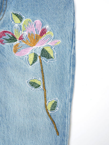 Dsiney Kidz - Angel & Rocket Blue Millie Embroidered Flared Denim Jeans image 7