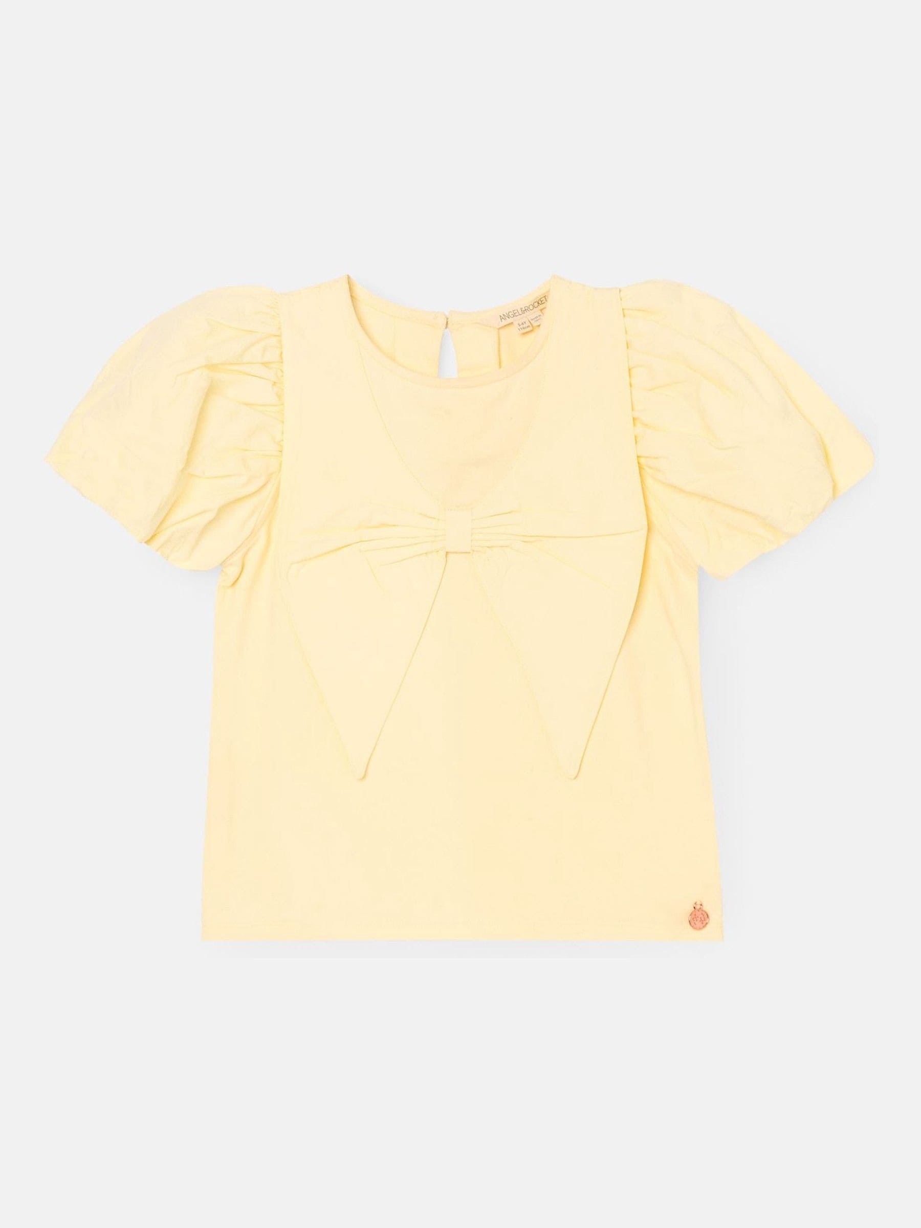 Dsiney Kidz - Angel & Rocket Yellow Tilly Bow Collar Puff Sleeve T-Shirt image 5