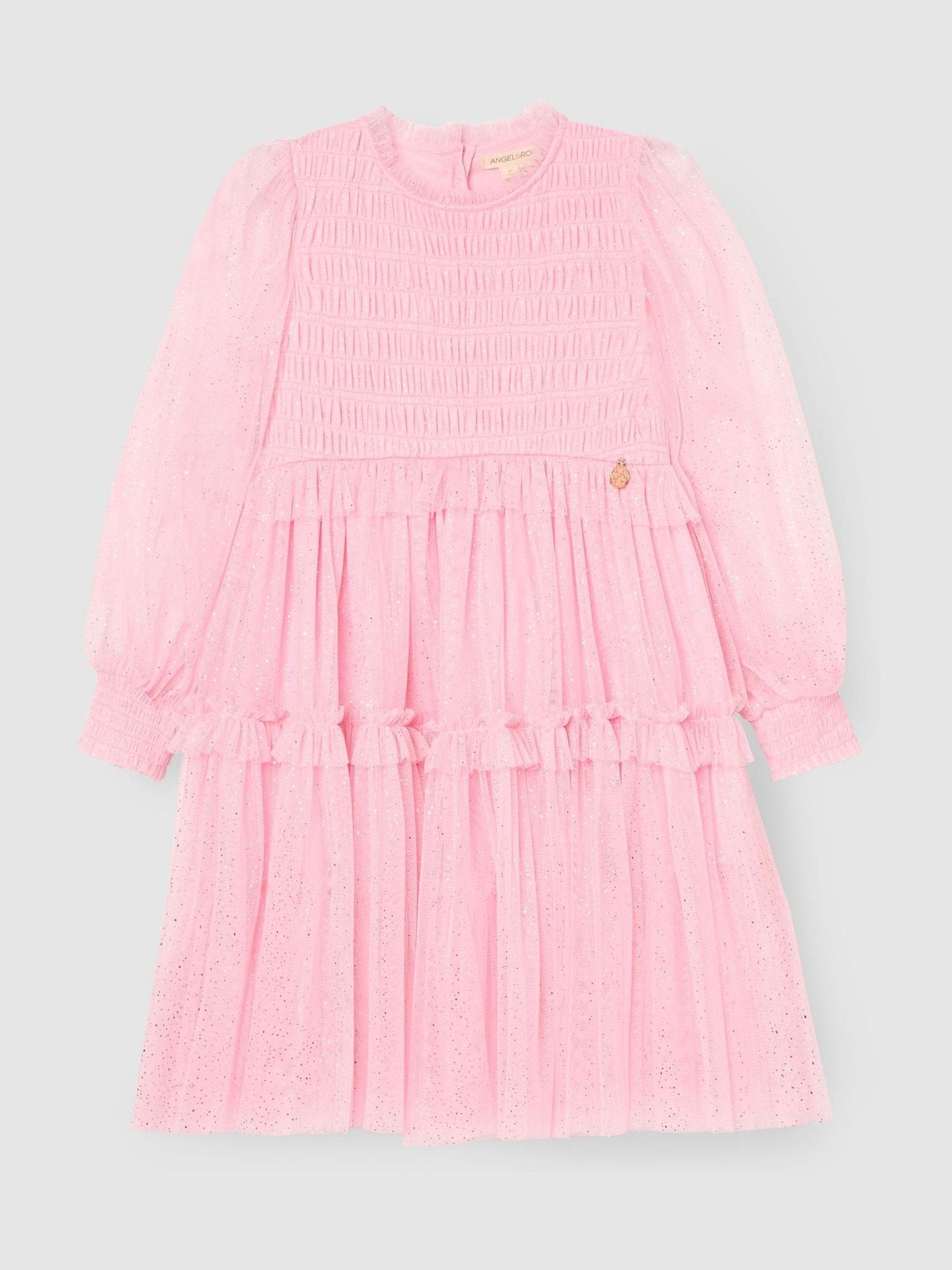 Angel & Rocket Pink Willow Ivory Balloon Sleeve Boho Dress image 6