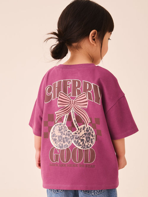 Dsiney Kidz - Berry Red Cherry Short Sleeve T-Shirt (3mths-7yrs) image 1