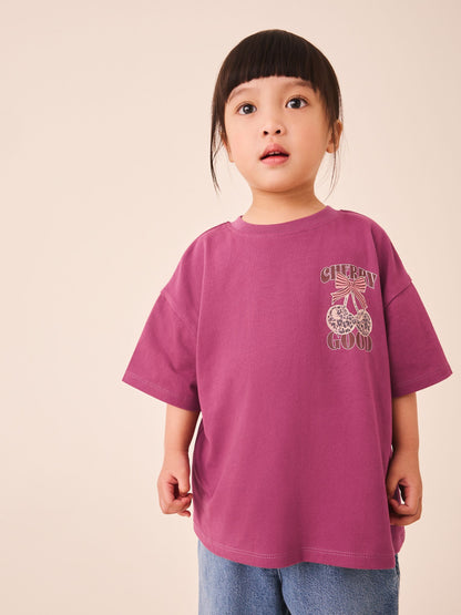Dsiney Kidz - Berry Red Cherry Short Sleeve T-Shirt (3mths-7yrs) image 2