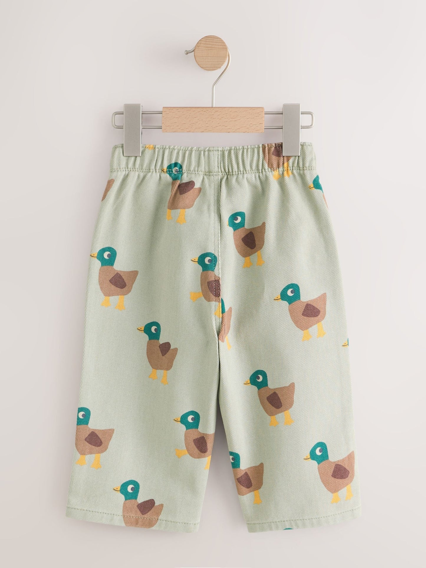 Green Duck Pull On Wide Trousers (3mths-7yrs) image 6