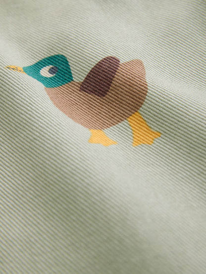 Green Duck Pull On Wide Trousers (3mths-7yrs) image 8