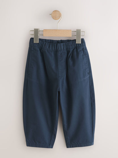 Navy Barrel Pull On Trousers (3mths-7yrs) image 4