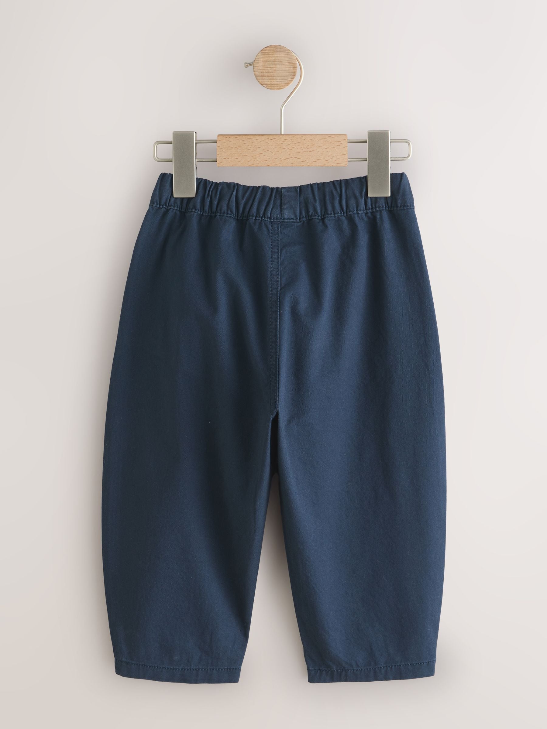 Navy Barrel Pull On Trousers (3mths-7yrs) image 5