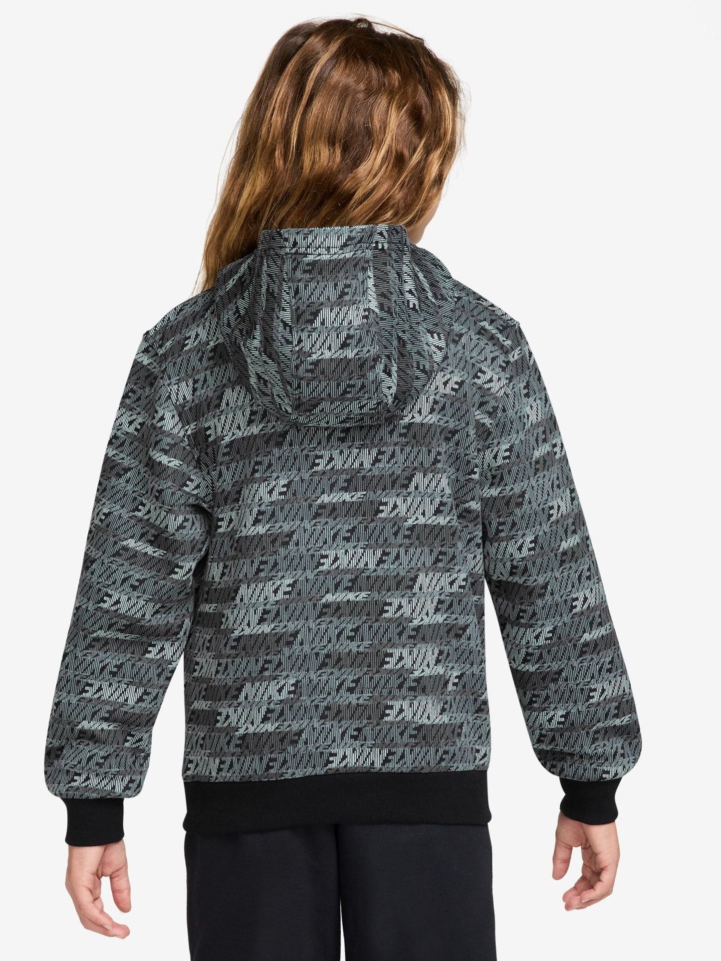 Dsiney Kidz - Nike Black Logo Printed Fleece Overhead Hoodie image 2