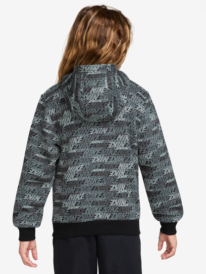 Dsiney Kidz - Nike Black Logo Printed Fleece Overhead Hoodie image 2