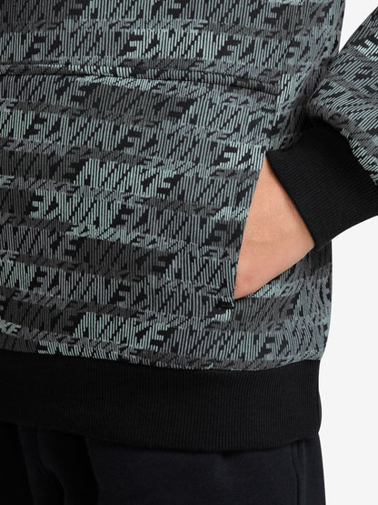 Dsiney Kidz - Nike Black Logo Printed Fleece Overhead Hoodie image 3