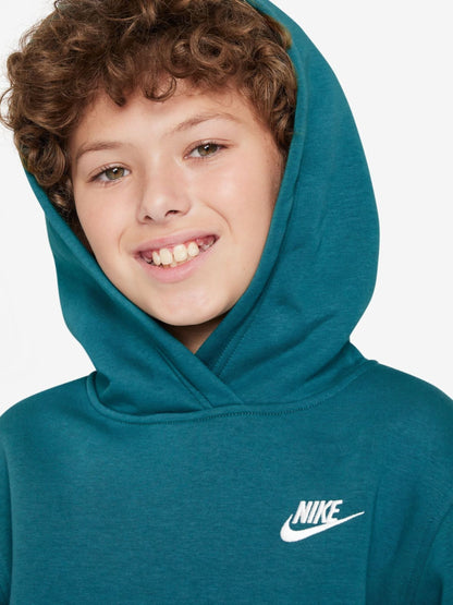 Dsiney Kidz - Nike Bright Spruce Green Club Fleece Pullover Hoodie image 3