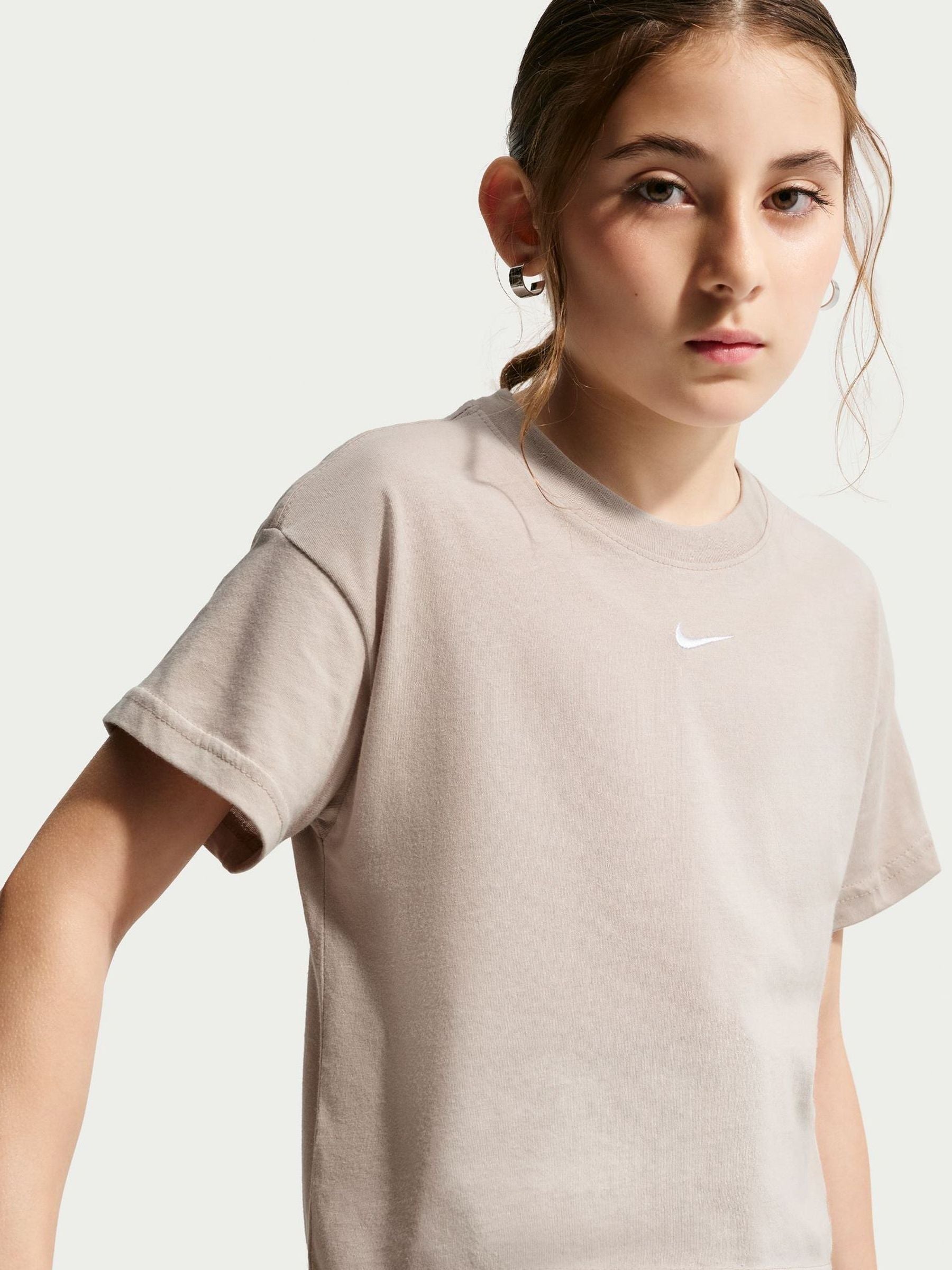 Dsiney Kidz - Nike Particle Grey Sportswear Boxy T-Shirt image 5