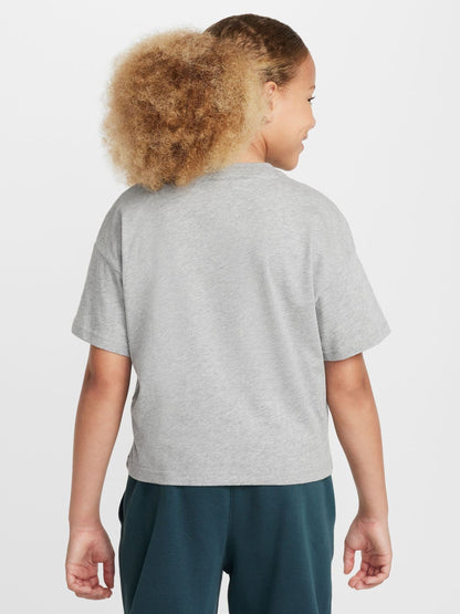 Dsiney Kidz - Nike Grey Heather Sportswear Boxy T-Shirt image 2