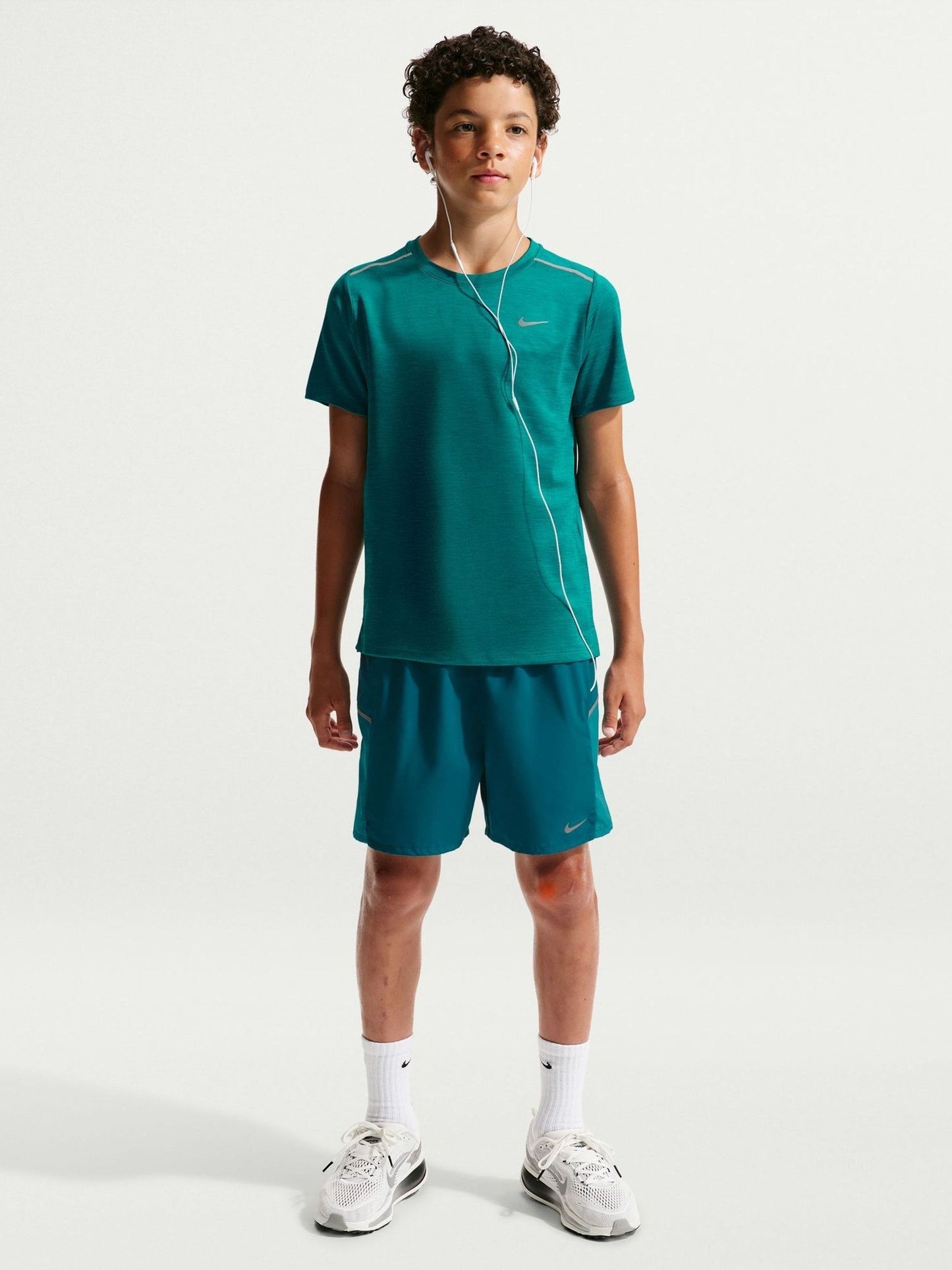 Dsiney Kidz - Nike Bright Spruce Green Miler Dri-FIT Short Sleeve T-Shirt image 2