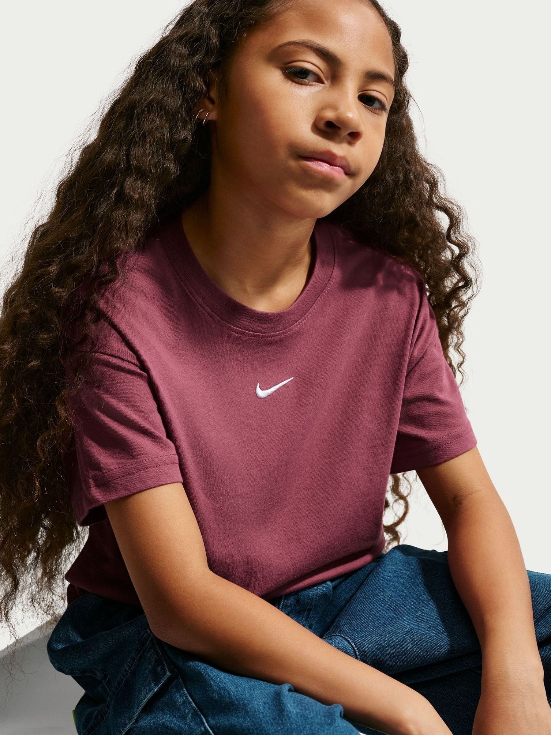 Dsiney Kidz - Nike Pink Smoke Sportswear Boxy T-Shirt image 1