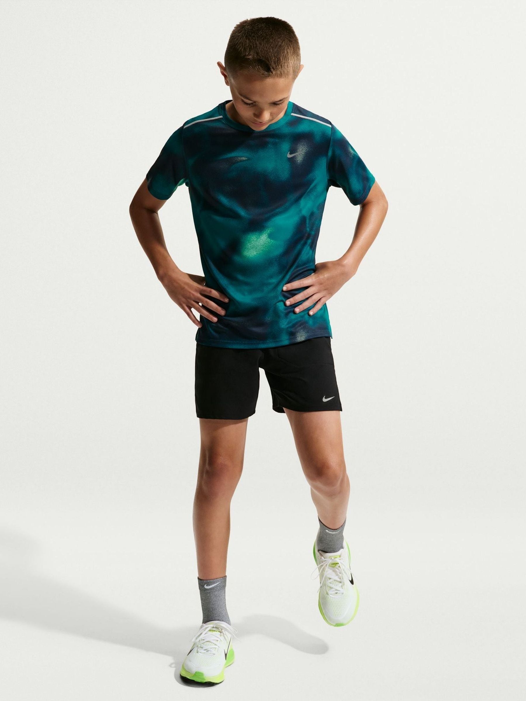 Dsiney Kidz - Nike Eclipse Blue DriFIT Miler Printed T-Shirt image 2