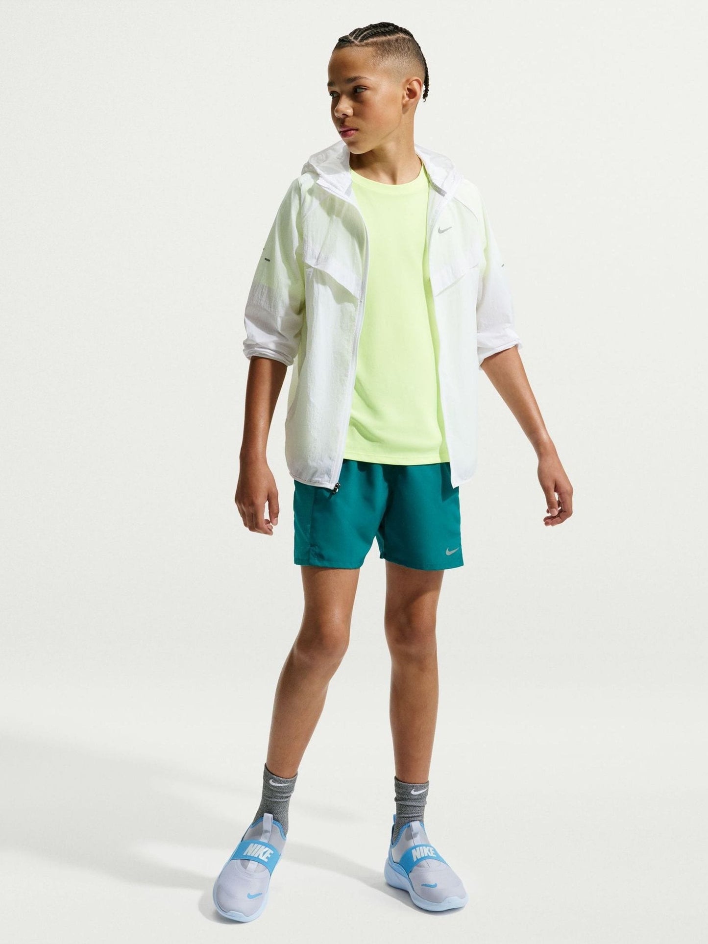 Dsiney Kidz - Nike Bright Spruce Green Miler Dri-FIT Training Shorts image 2