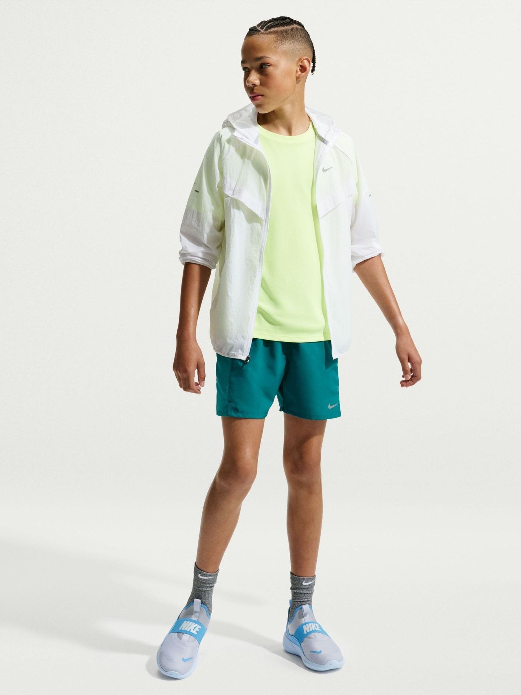 Dsiney Kidz - Nike Bright Spruce Green Miler Dri-FIT Training Shorts image 2