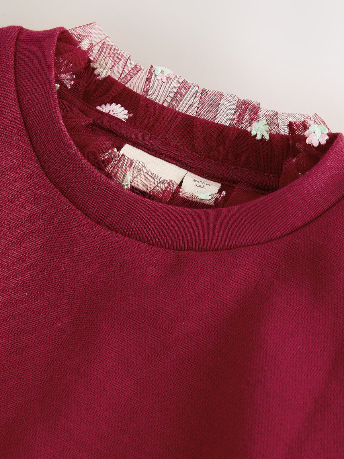 Dsiney Kidz - Laura Ashley Burgundy Red Sweat Mock Dress image 10