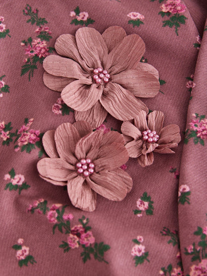 Laura Ashley Dark Pink Floral Corsage Tracksuit Set - image 10