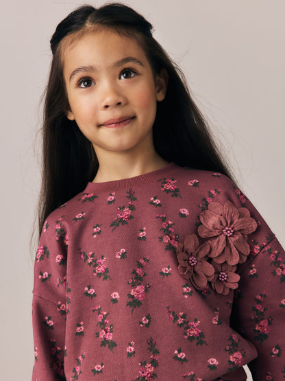 Laura Ashley Dark Pink Floral Corsage Tracksuit Set - image 4
