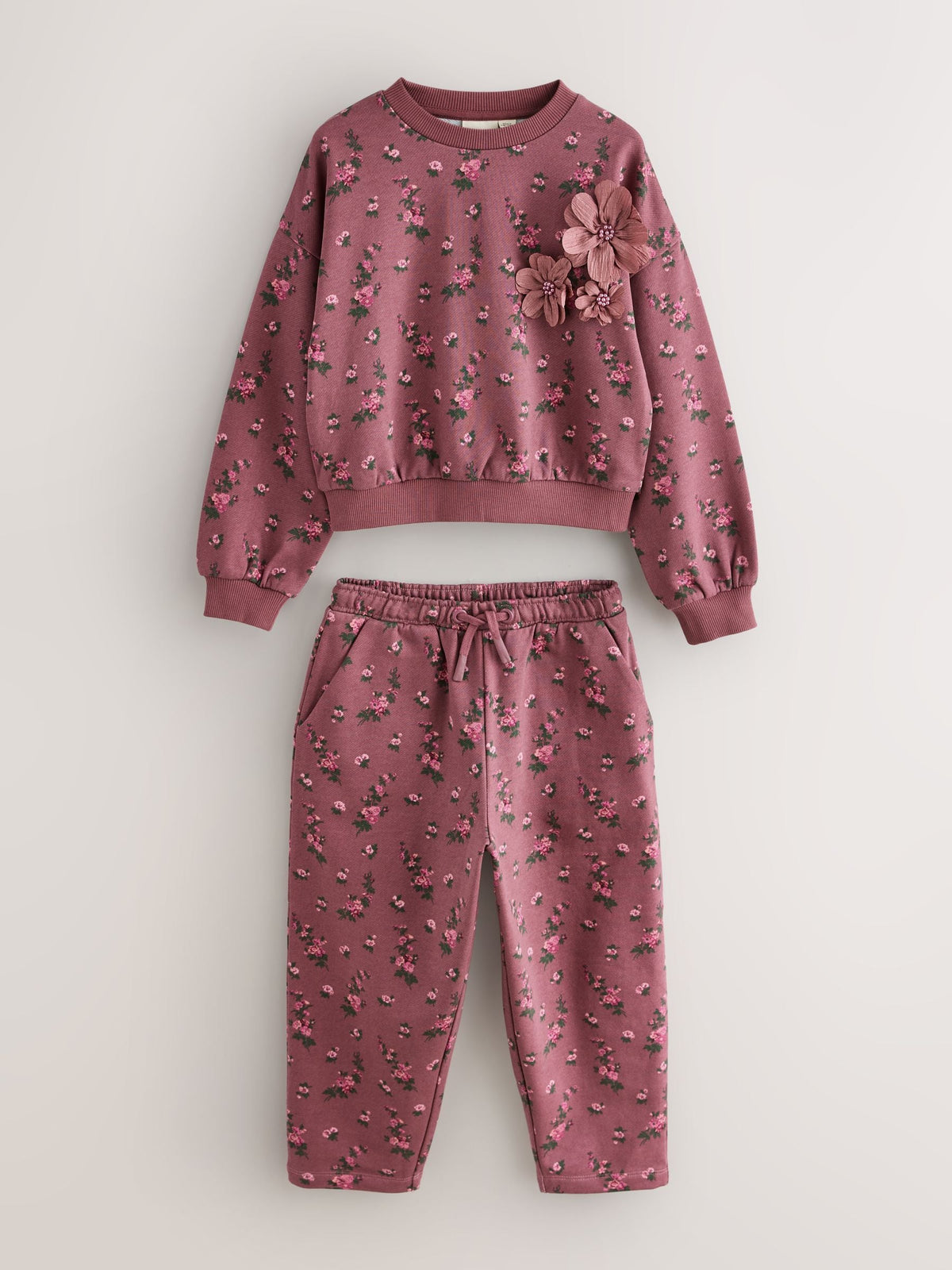 Laura Ashley Dark Pink Floral Corsage Tracksuit Set - image 7