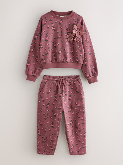 Laura Ashley Dark Pink Floral Corsage Tracksuit Set - image 7