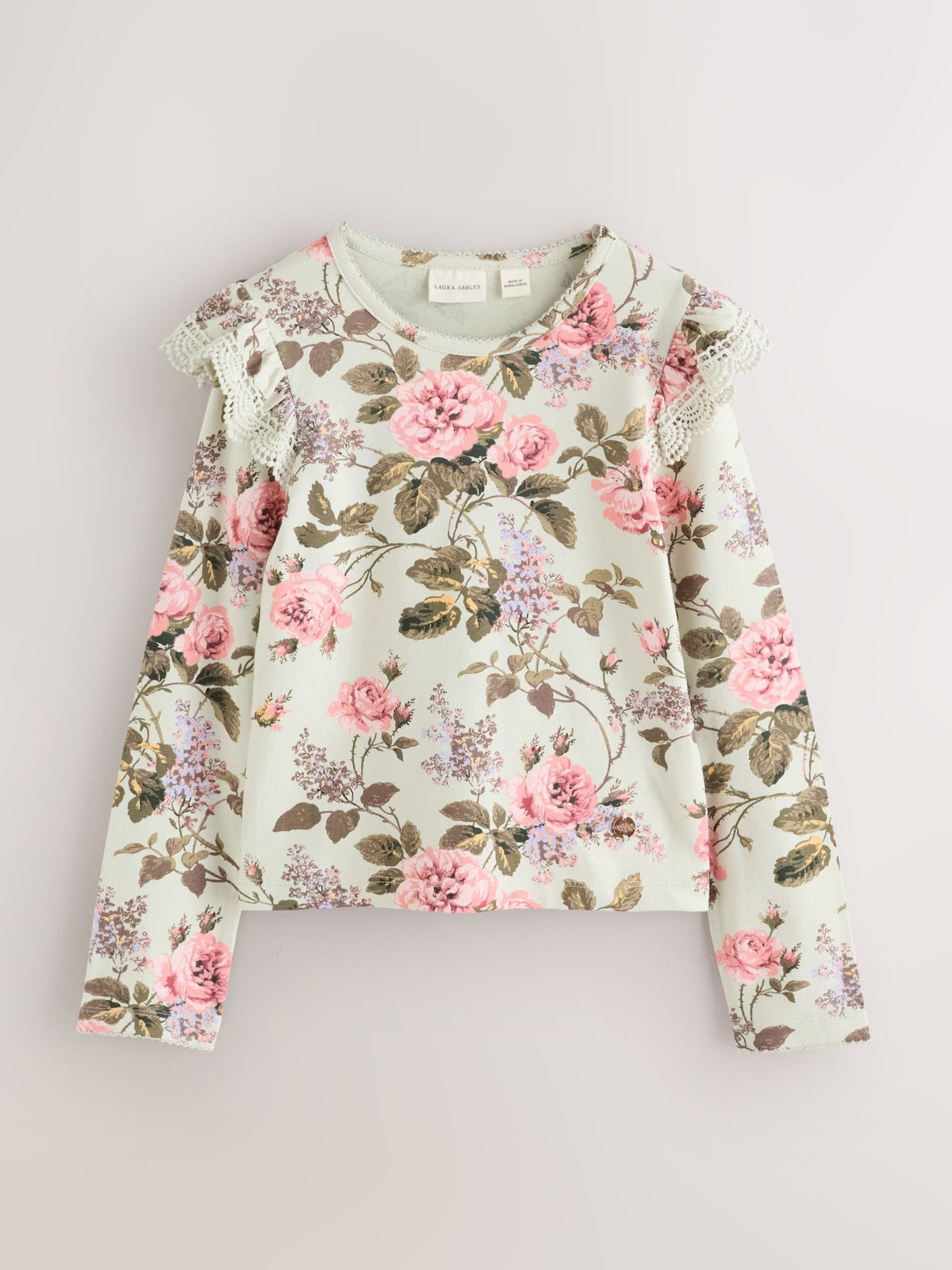 Dsiney Kidz - Laura Ashley Multi Long Sleeve Frill T-Shirts 3 Pack image 3