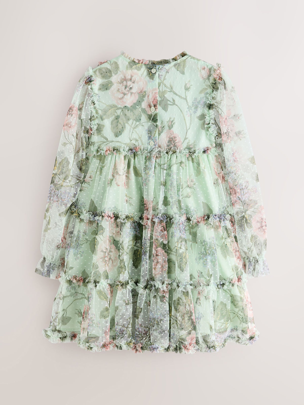 Dsiney Kidz - Laura Ashley Mint Green Floral Mesh Dress image 8
