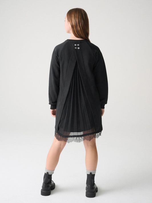 Dsiney Kidz - smALLSAINTS Black Lee Lace Sweat Dress image 2