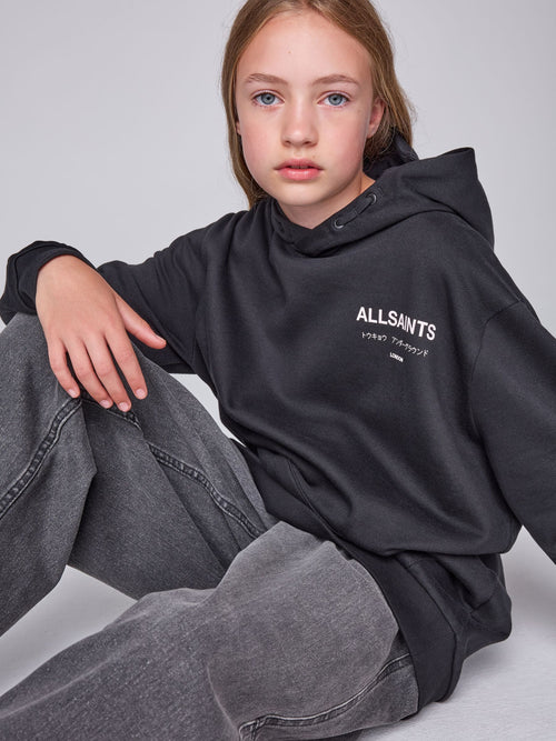 smALLSAINTS Black Underground Oversized Pullover Hoodie - image 1