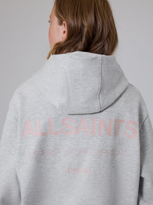 smALLSAINTS Grey Underground Oversized Pullover Hoodie - image 1