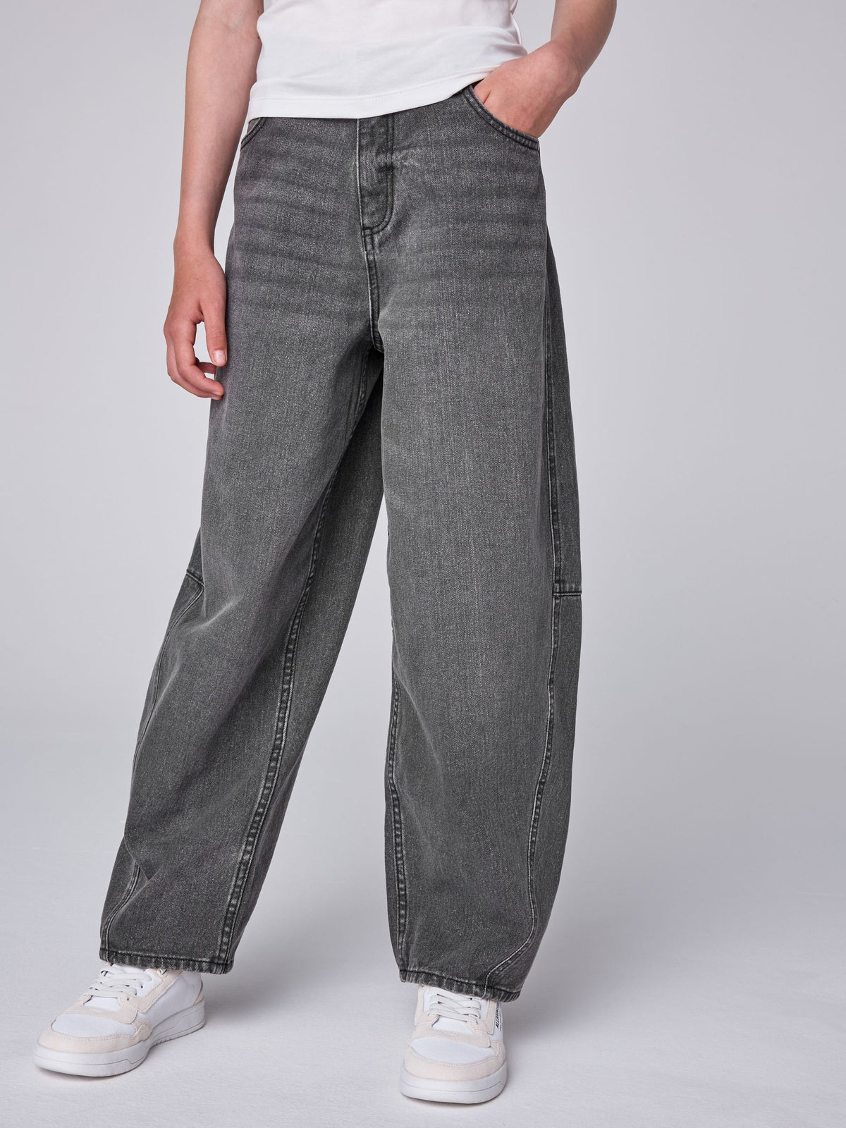 smALLSAINTS Washed Black Barrel Leg Jeans - image 1
