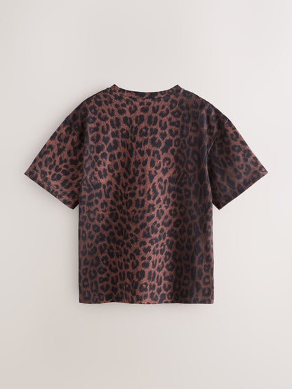 Dsiney Kidz - smALLSAINTS Leopard Block Logo T-Shirts 3 Pack image 5