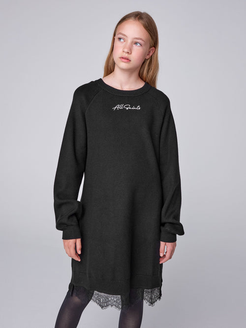 smALLSAINTS Black Knit Lee Lace Dress - image 1