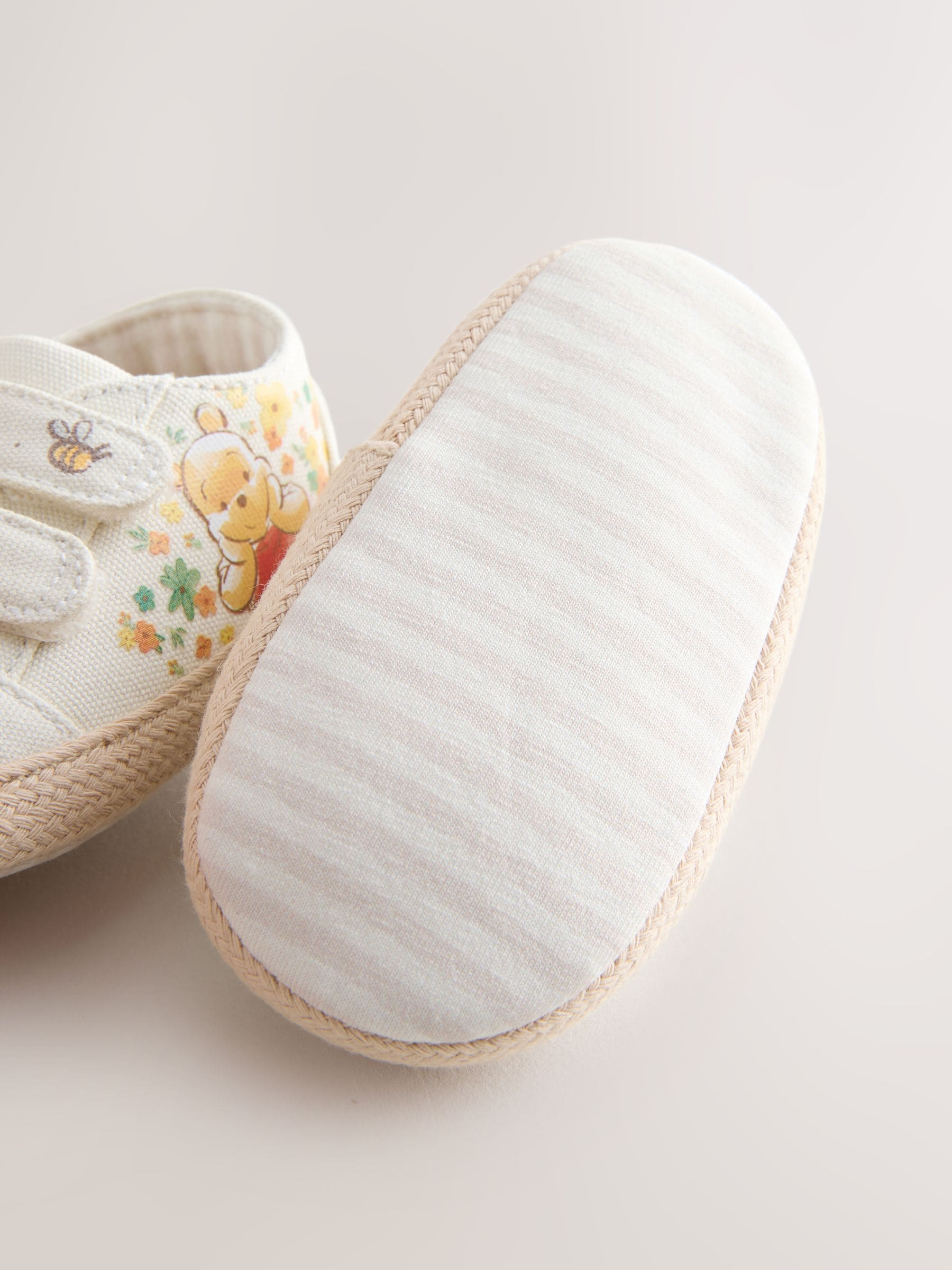 Neutral Winnie The Pooh Baby Trainers (0-24mths) image 3