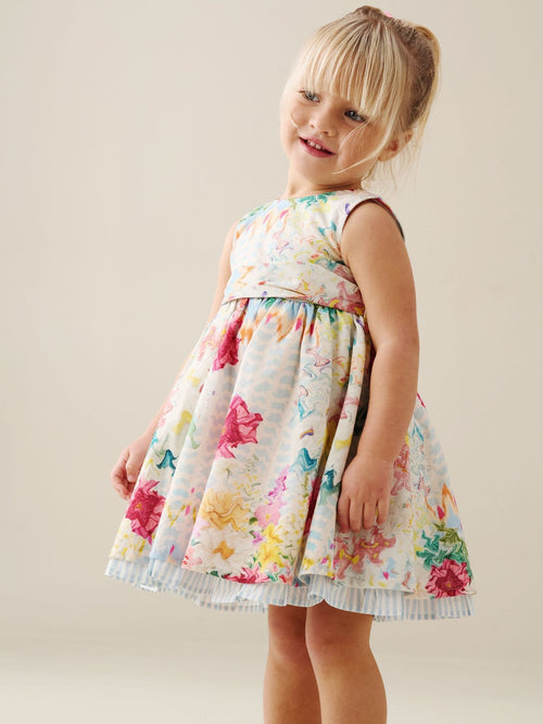 Dsiney Kidz - Angel & Rocket Cream Seren Printed Tie Waist Dress image 1
