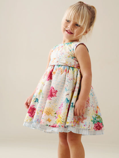 Angel & Rocket Cream Seren Printed Tie Waist Dress image 1
