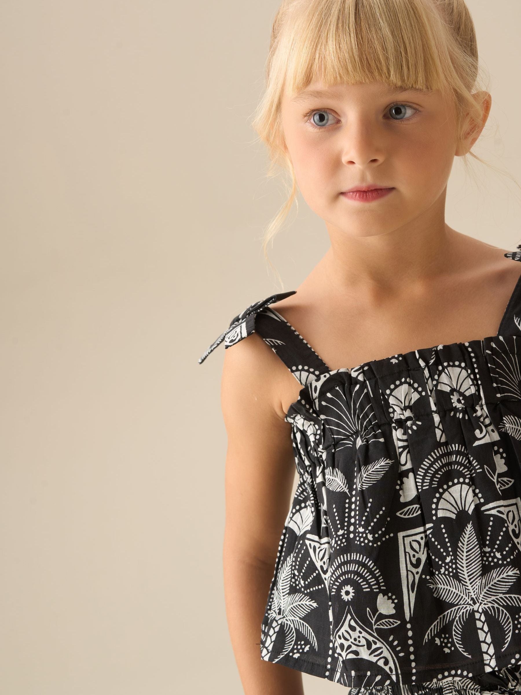 Dsiney Kidz - Angel & Rocket Black Amie Monochrome Palm Print Top & Jogger Set image 4