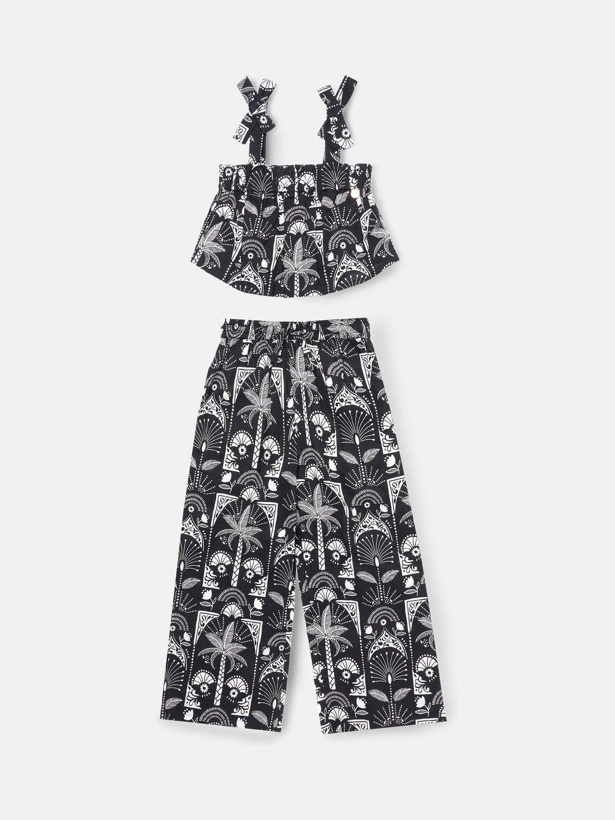 Dsiney Kidz - Angel & Rocket Black Amie Monochrome Palm Print Top & Jogger Set image 6